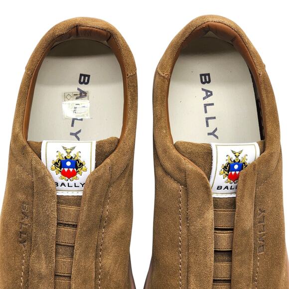 Bally Crest Romy Suede Slip On Men’s Sneakers Dark Brown NWB $400 - Picture 7 of 7